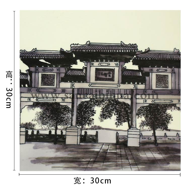 山水風景瓷板畫尺寸